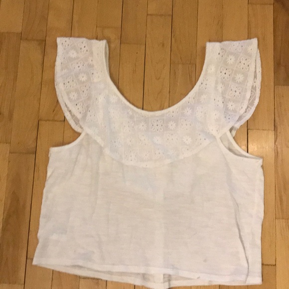 American Eagle Off the Shoulder Tank w/ Lace - Picture 2 of 3